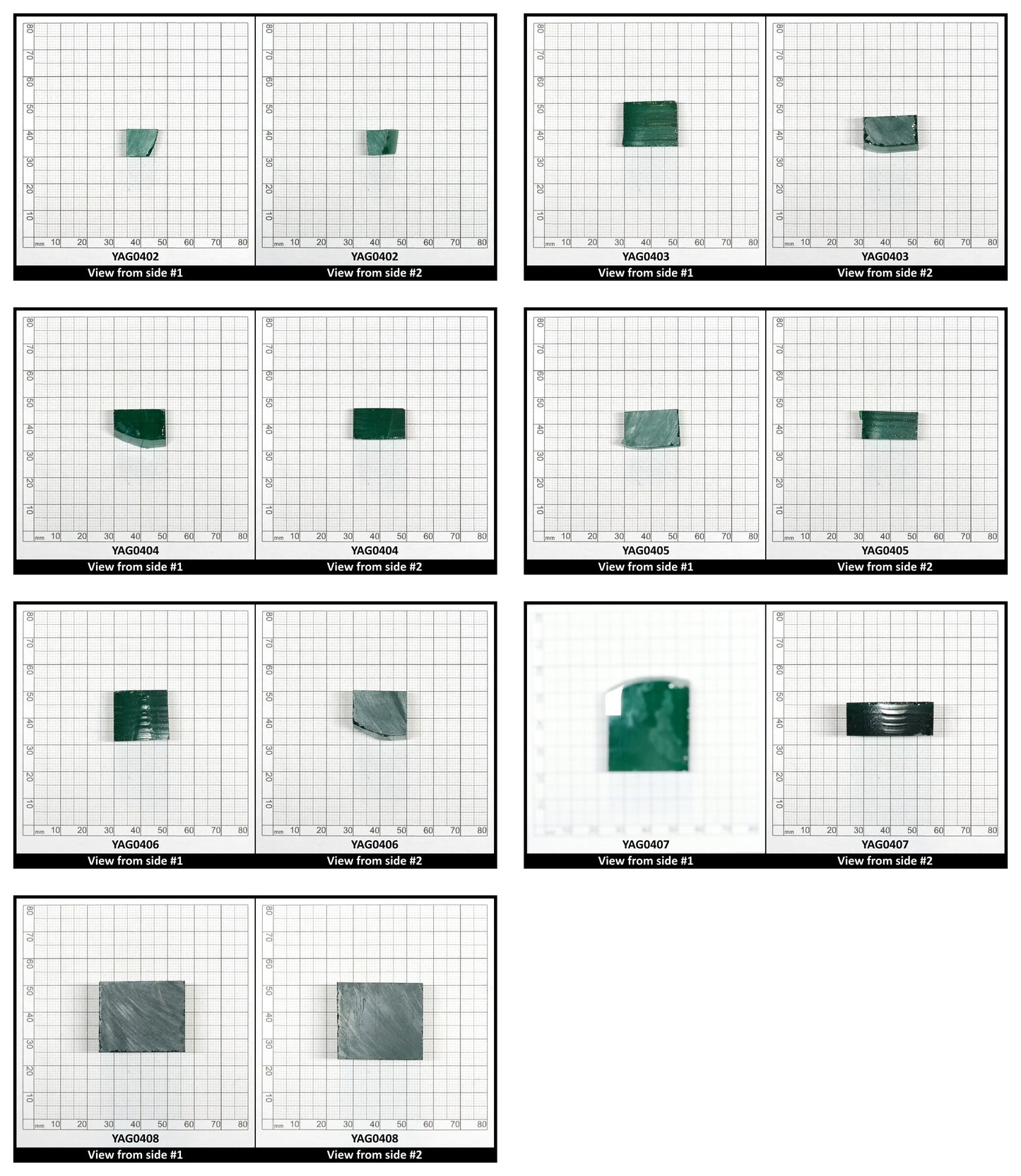 Green Garnet CTH:YAG Faceting Rough for Gem Cutting - Various Sizes