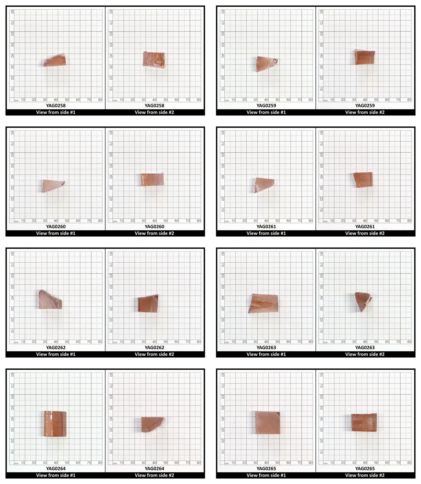 Dusty Peach YAG Faceting Rough for Gem Cutting - Various Sizes