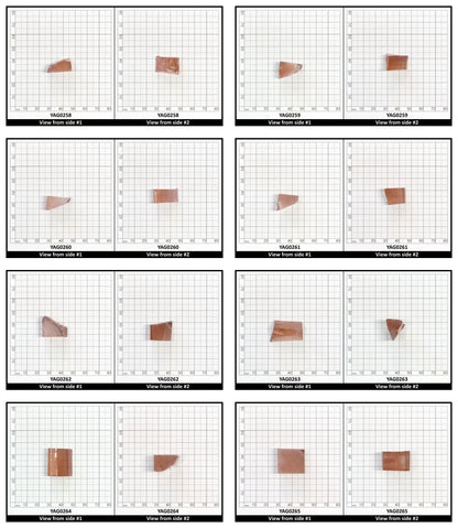 Dusty Peach YAG Faceting Rough for Gem Cutting - Various Sizes