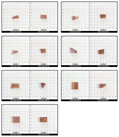 Dusty Peach YAG Faceting Rough for Gem Cutting - Various Sizes