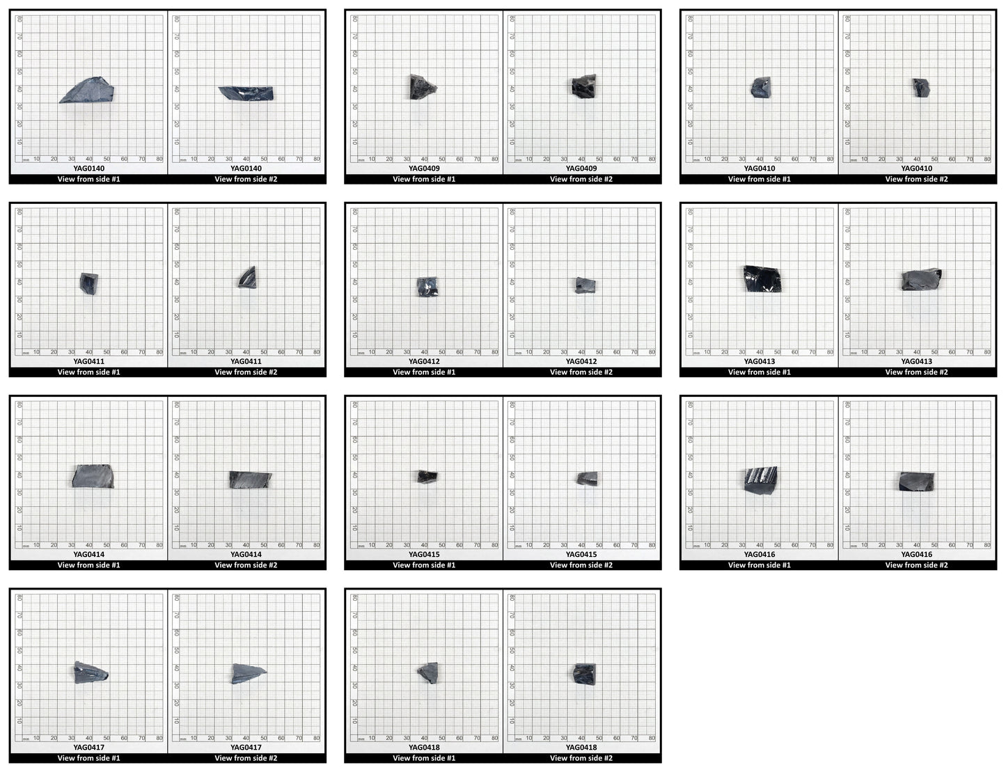 Grey YAG Faceting Rough for Gem Cutting - Various Sizes