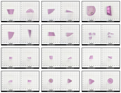 Lavender Nd:YAG Faceting Rough for Gem Cutting - Various Sizes