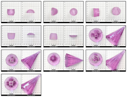 Lavender Nd:YAG Faceting Rough for Gem Cutting - Various Sizes