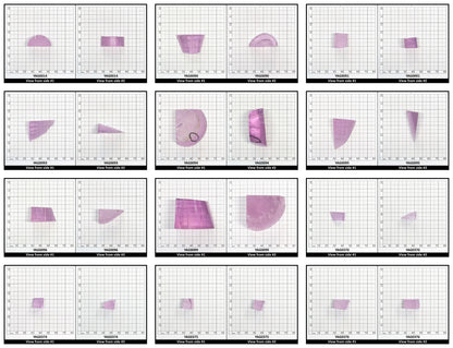 Lavender Nd:YAG Faceting Rough for Gem Cutting - Various Sizes