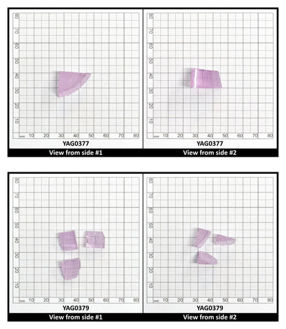 Lavender Nd:YAG Faceting Rough for Gem Cutting - Various Sizes