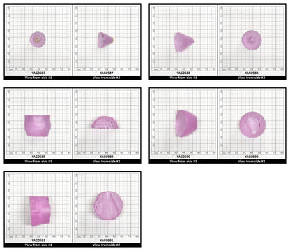 Lavender Nd:YAG Faceting Rough for Gem Cutting - Various Sizes