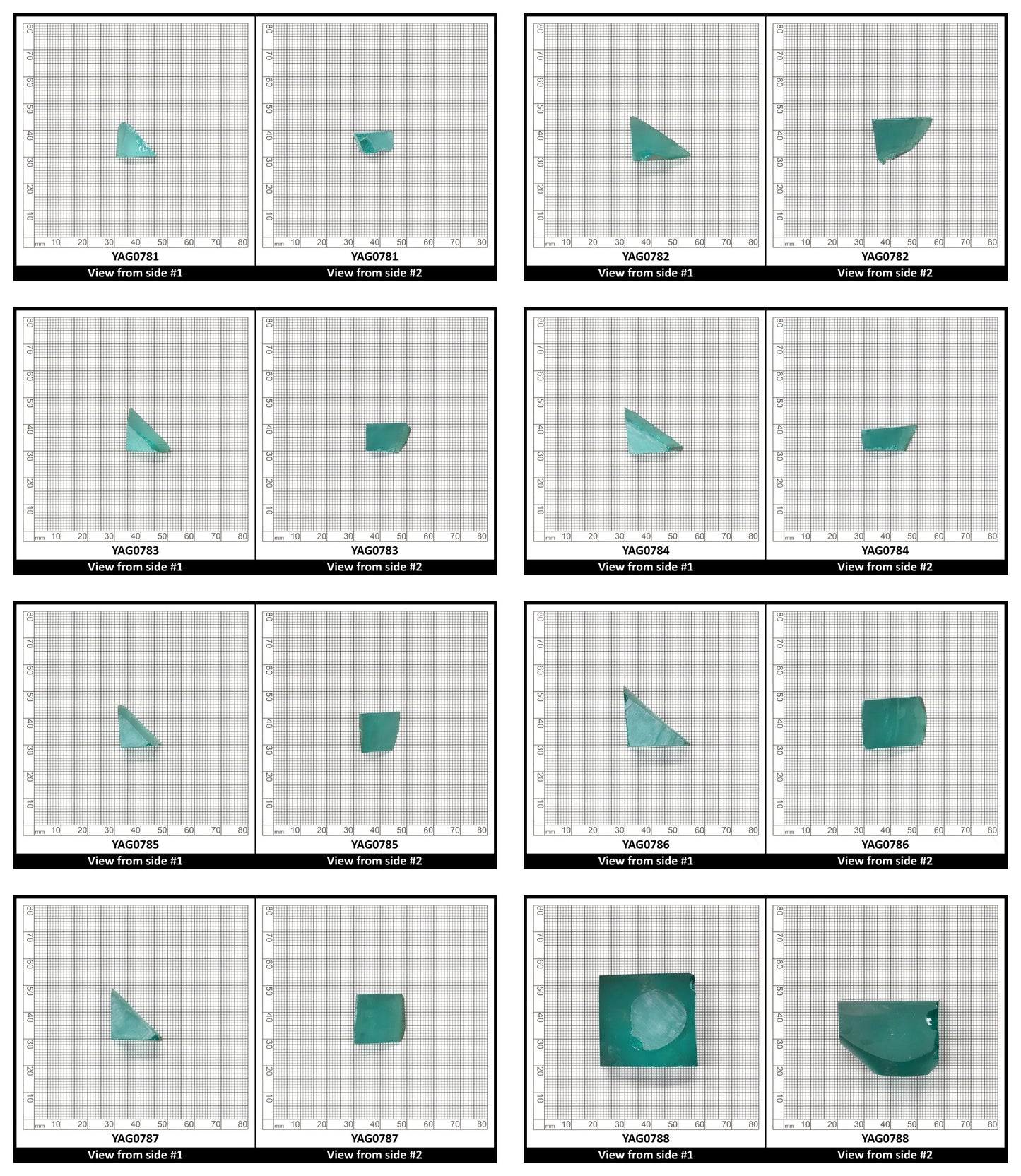 Paraiba Colored Garnet Yb:YAG Faceting Rough for Gem Cutting - Various Sizes