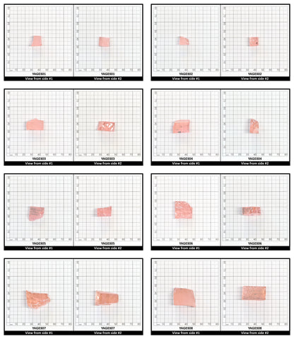 Pink YAG Faceting Rough for Gem Cutting - Various Sizes