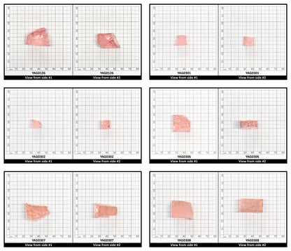 Pink YAG Faceting Rough for Gem Cutting - Various Sizes