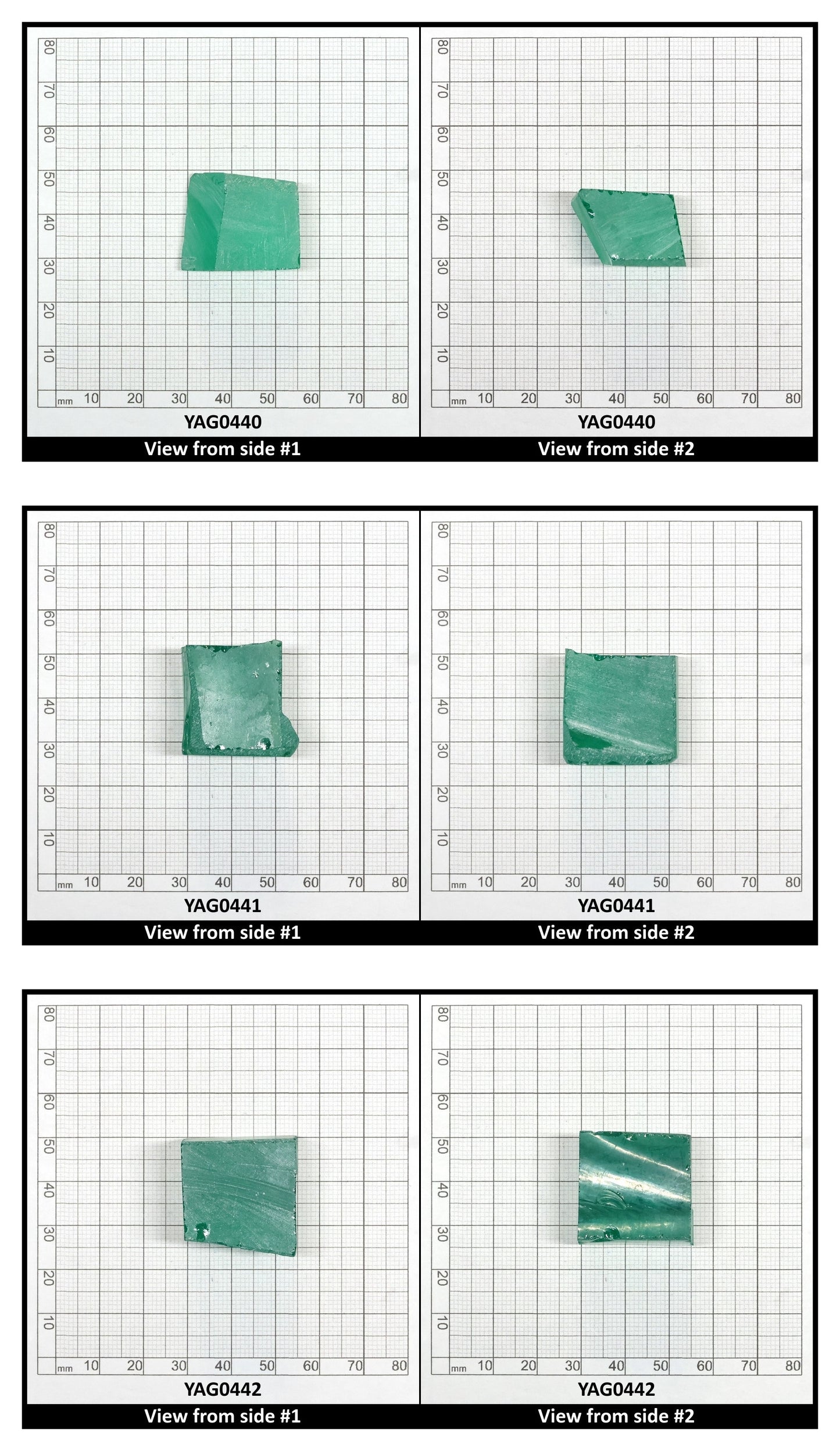 Green (Tsavorite) Garnet V:YAG Faceting Rough for Gem Cutting - Various Sizes