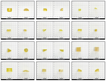 Yellow YAG Faceting Rough for Gem Cutting - Various Sizes