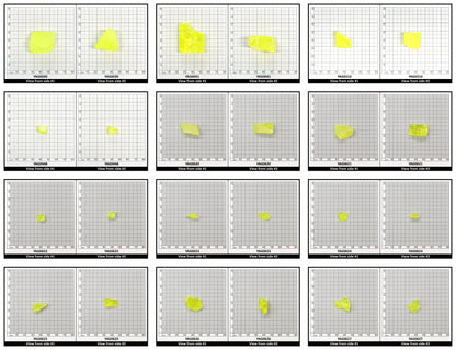 Neon Yellow YAG Faceting Rough for Gem Cutting - Various Sizes