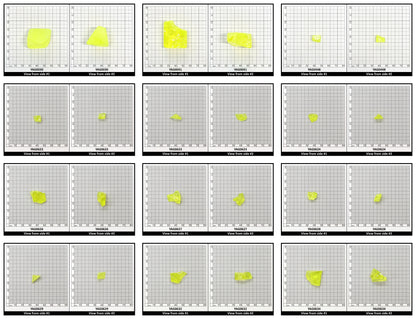 Neon Yellow YAG Faceting Rough for Gem Cutting - Various Sizes
