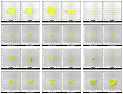 Neon Yellow YAG Faceting Rough for Gem Cutting - Various Sizes