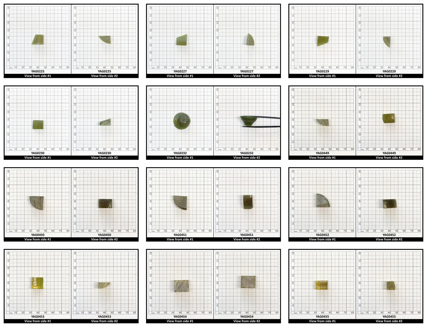 Zombie YAG Faceting Rough for Gem Cutting - Various Sizes