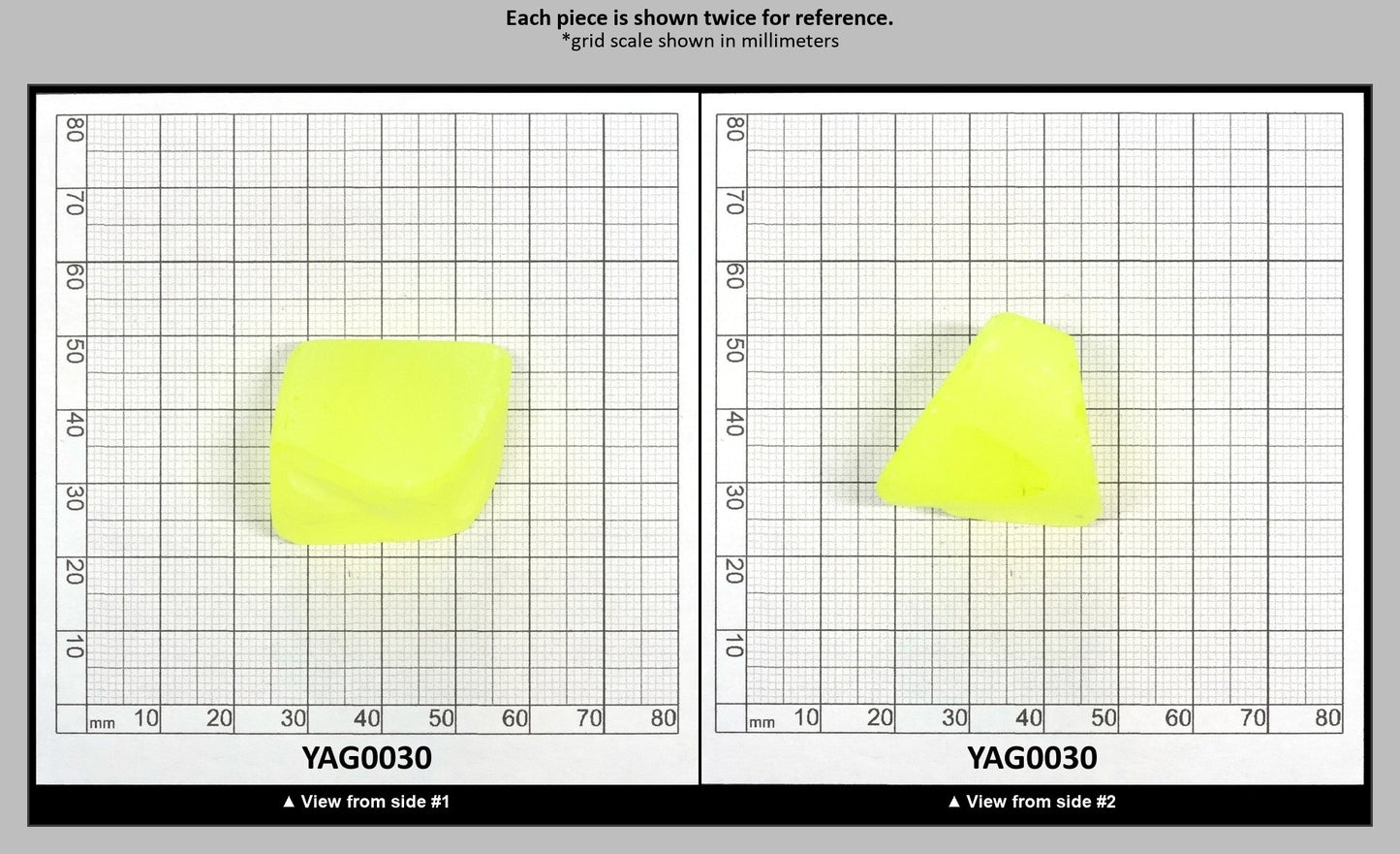 Neon Yellow YAG Faceting Rough for Gem Cutting - Various Sizes : YAG0030