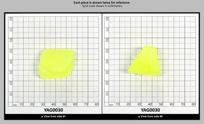 Neon Yellow YAG Faceting Rough for Gem Cutting - Various Sizes : YAG0030
