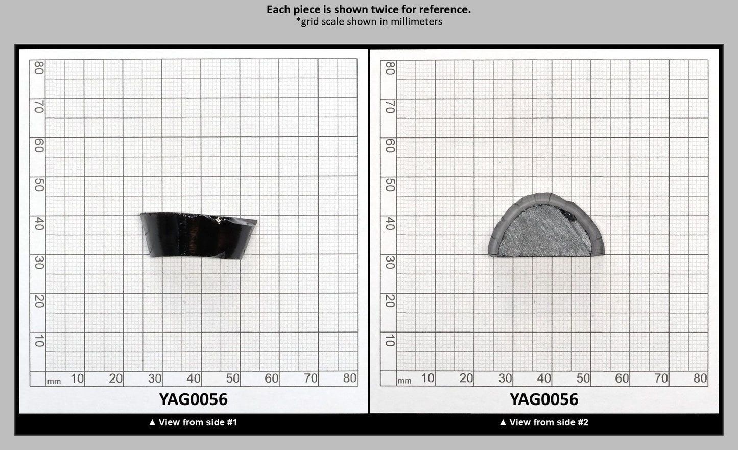Very Dark Brown YAG Cr4+:YAG Faceting Rough for Gem Cutting - Various Sizes : YAG0056