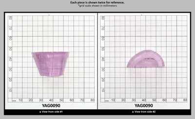 Lavender Nd:YAG Faceting Rough for Gem Cutting - Various Sizes : YAG0090