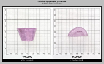 Lavender Nd:YAG Faceting Rough for Gem Cutting - Various Sizes : YAG0090