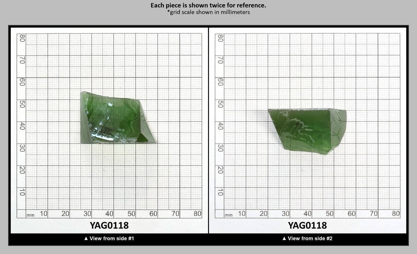 Christmas Garnet YAG Cr3+:YAG Faceting Rough for Gem Cutting - Various Sizes : YAG0118