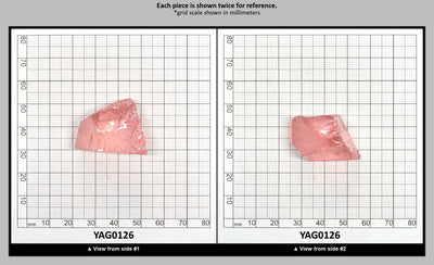 Pink YAG Faceting Rough for Gem Cutting - Various Sizes : YAG0126