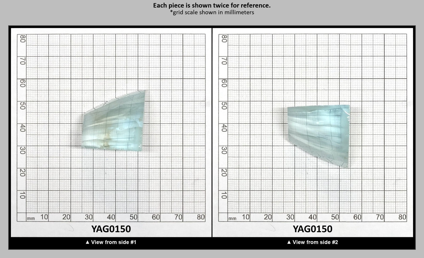 Aquamarine Colored Garnet YAG Faceting Rough : YAG0150