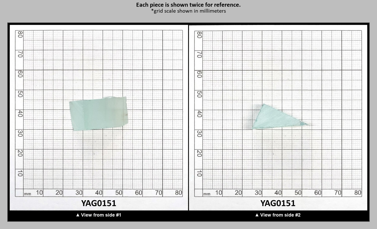 Aquamarine Colored Garnet YAG Faceting Rough : YAG0151