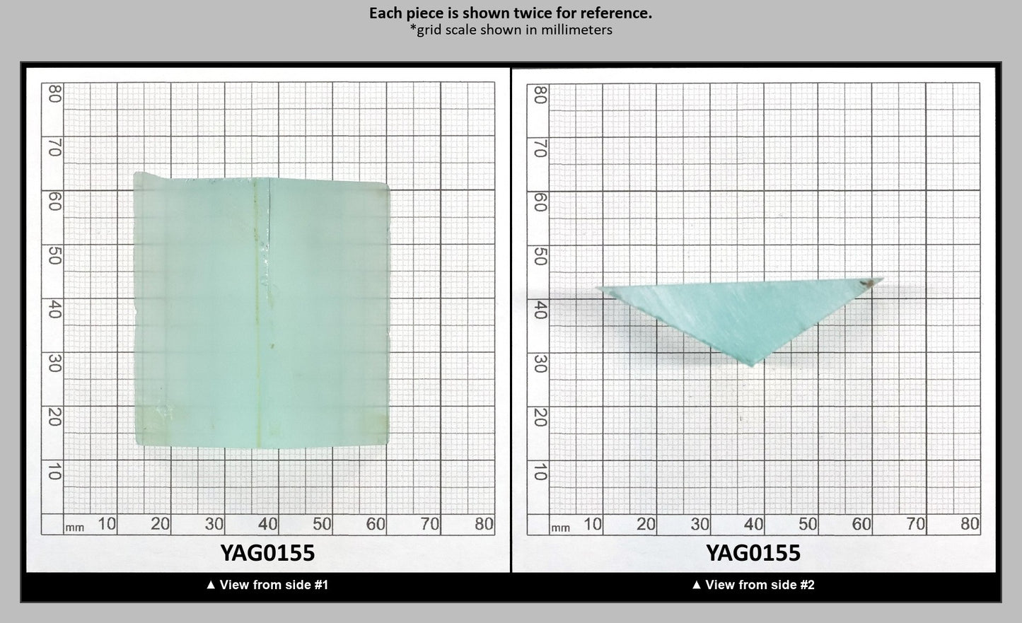 Aquamarine Colored Garnet YAG Faceting Rough : YAG0155