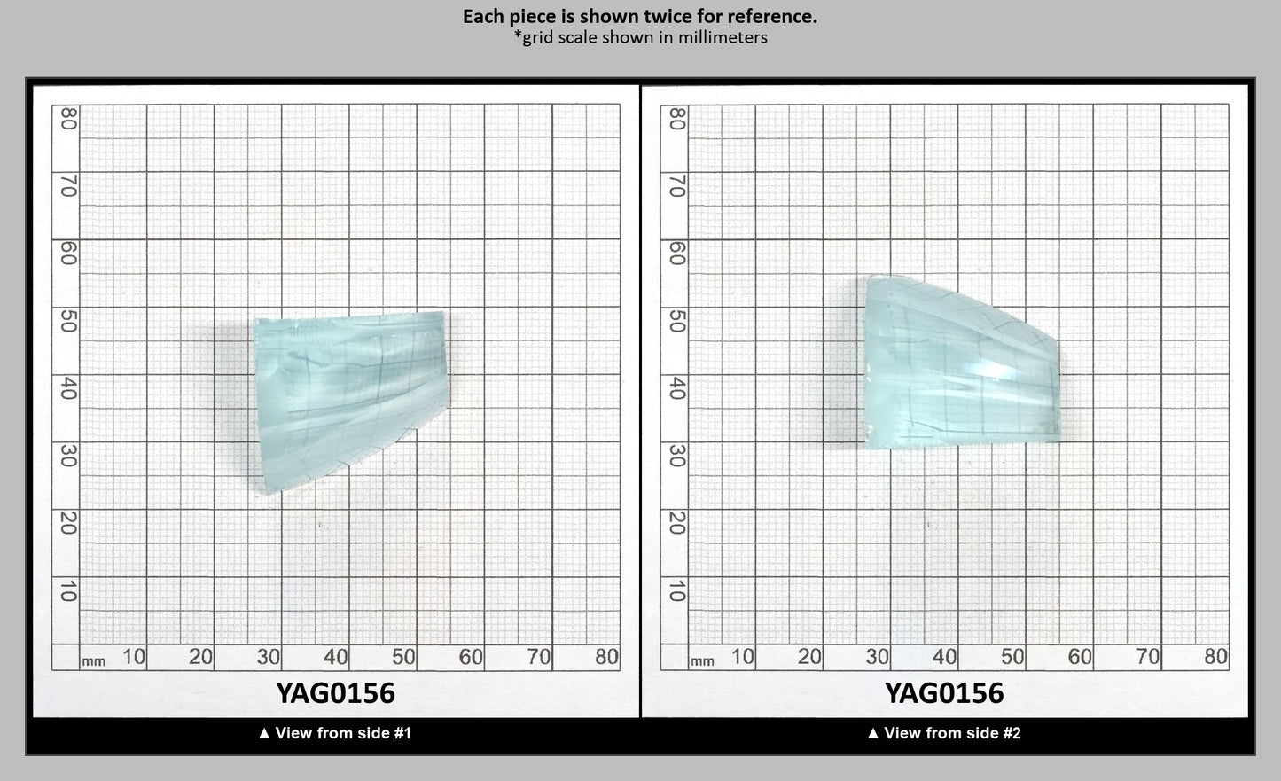 Aquamarine Colored Garnet YAG Faceting Rough : YAG0156