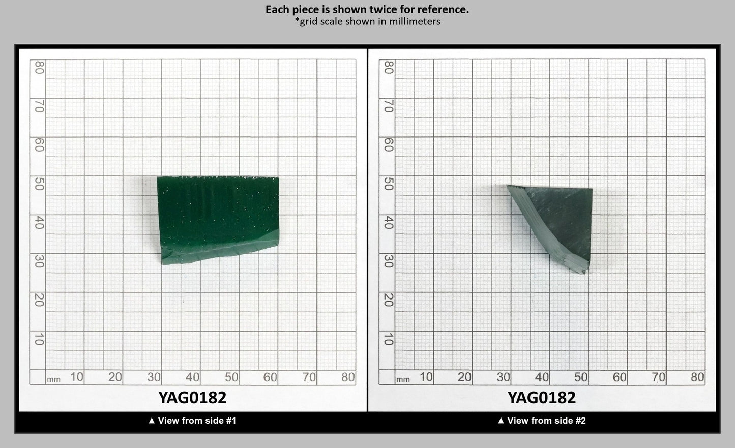Green Garnet CTH:YAG Faceting Rough for Gem Cutting - Various Sizes : YAG0182