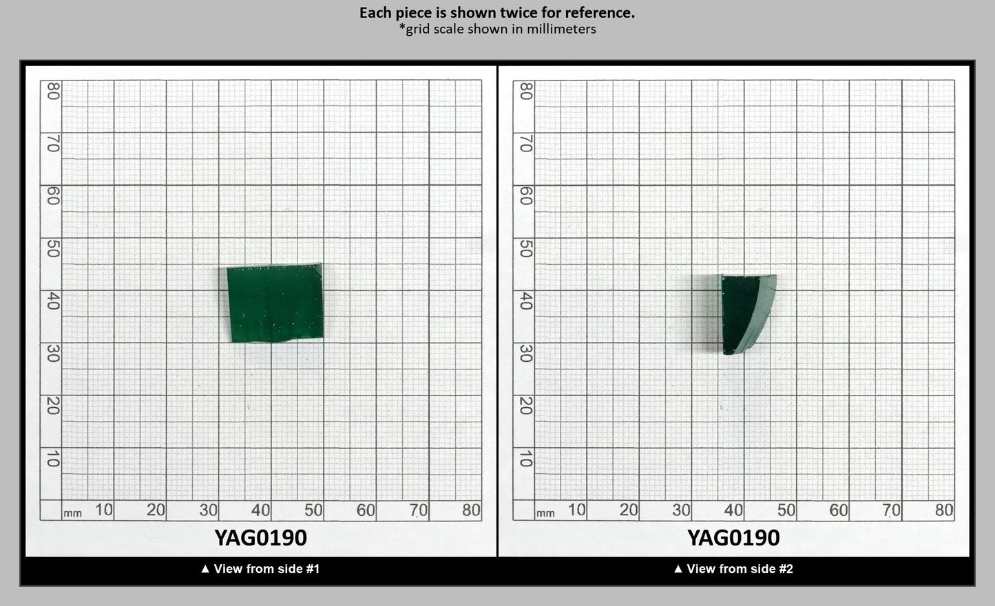 Green Garnet CTH:YAG Faceting Rough for Gem Cutting - Various Sizes : YAG0190