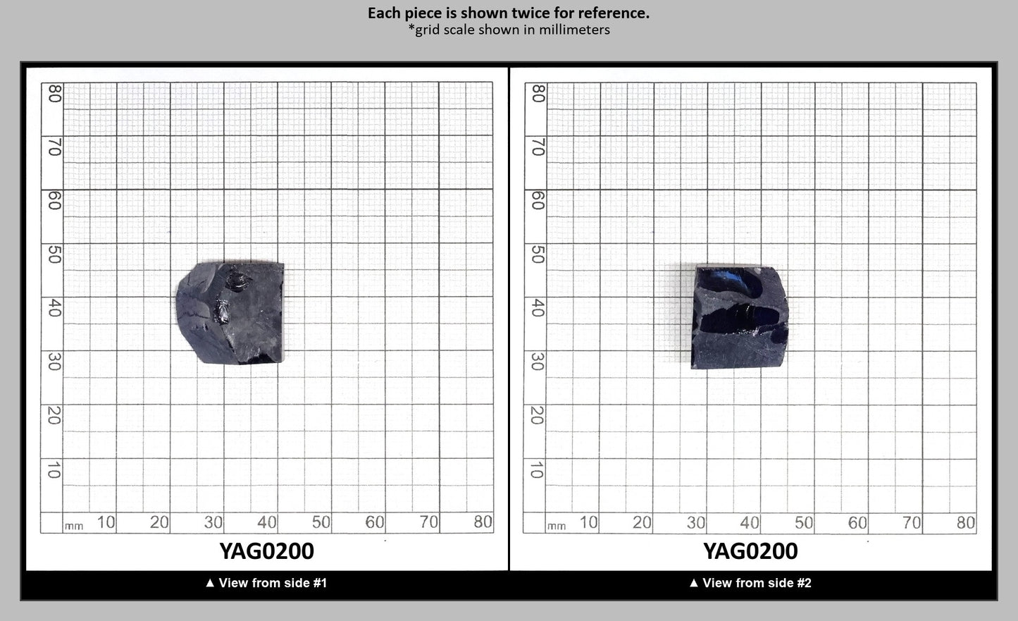 Blue YAG Faceting Rough for Gem Cutting - Various Sizes : YAG0200