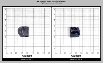 Blue YAG Faceting Rough for Gem Cutting - Various Sizes : YAG0200