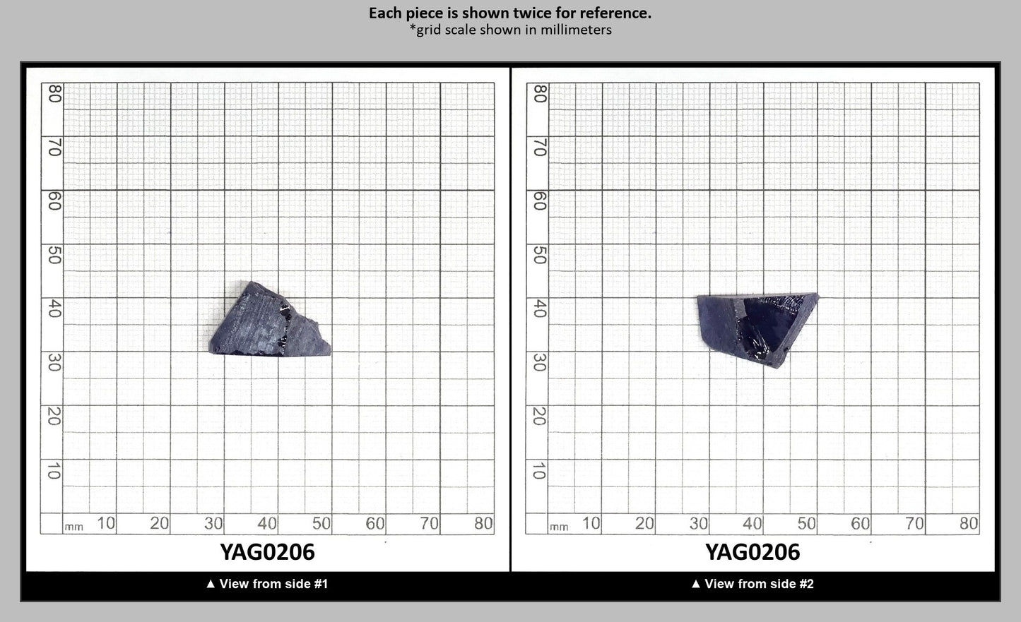 Blue YAG Faceting Rough for Gem Cutting - Various Sizes : YAG0206