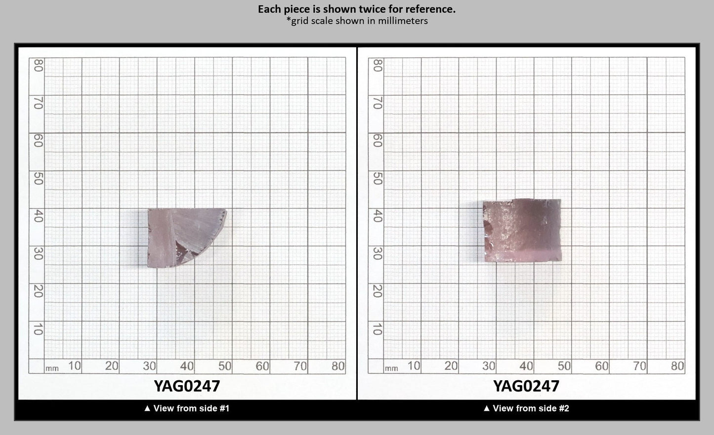 Dusty Purple YAG Faceting Rough for Gem Cutting - Various Sizes : YAG0247