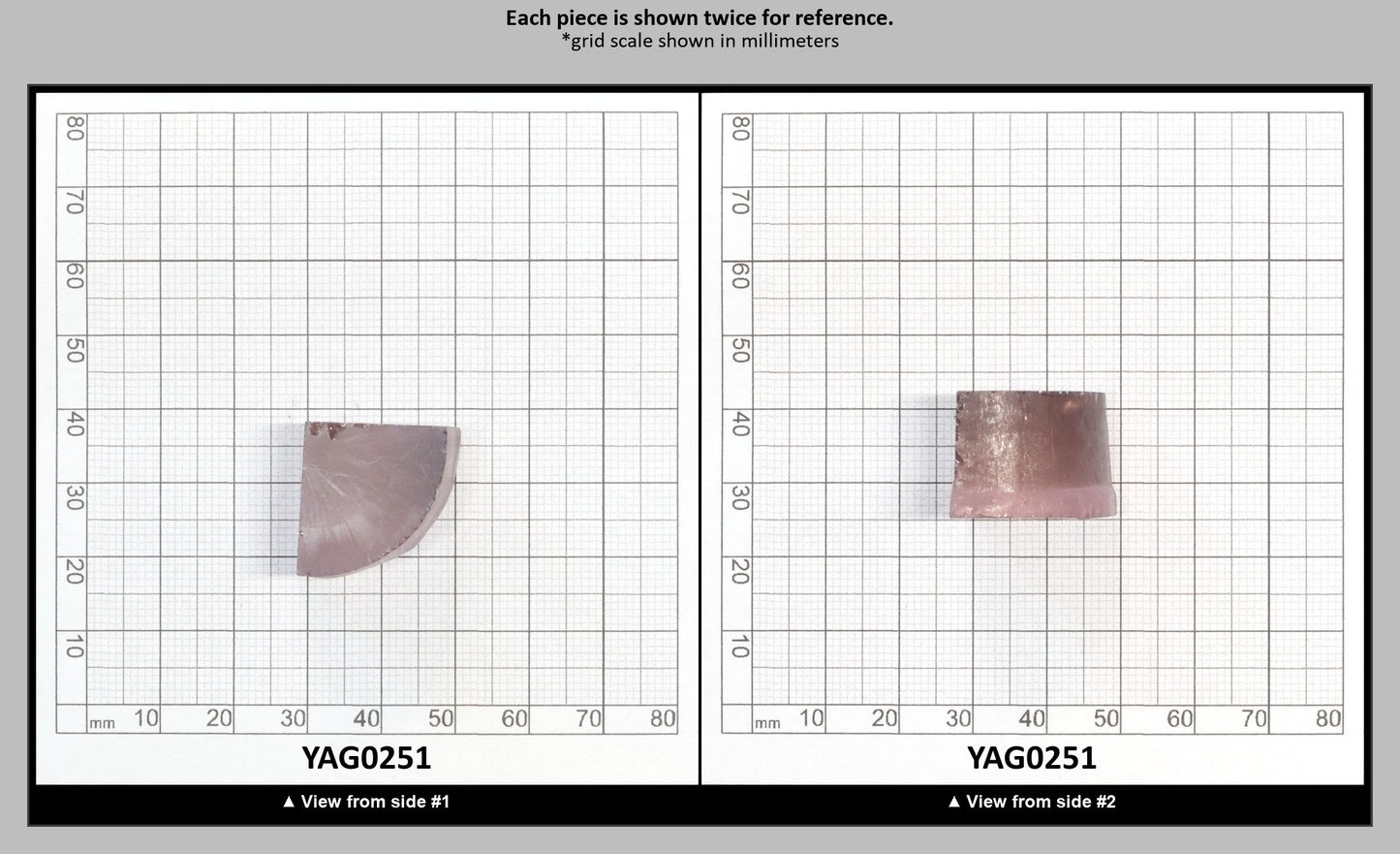 Dusty Purple YAG Faceting Rough for Gem Cutting - Various Sizes : YAG0251