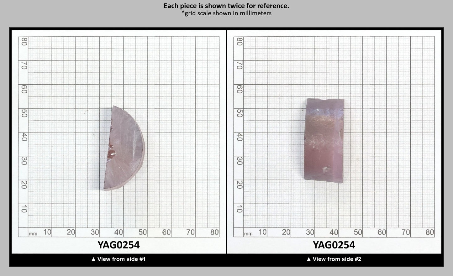 Dusty Purple YAG Faceting Rough for Gem Cutting - Various Sizes : YAG0254