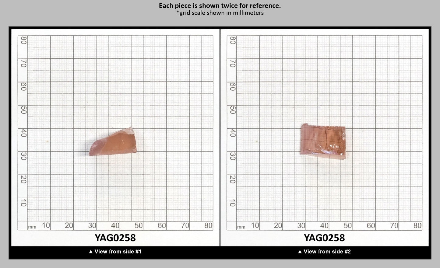 Dusty Peach YAG Faceting Rough for Gem Cutting - Various Sizes : YAG0258
