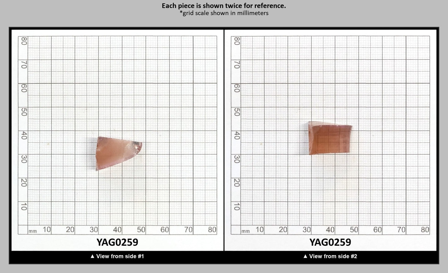 Dusty Peach YAG Faceting Rough for Gem Cutting - Various Sizes : YAG0259