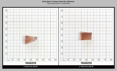 Dusty Peach YAG Faceting Rough for Gem Cutting - Various Sizes : YAG0259