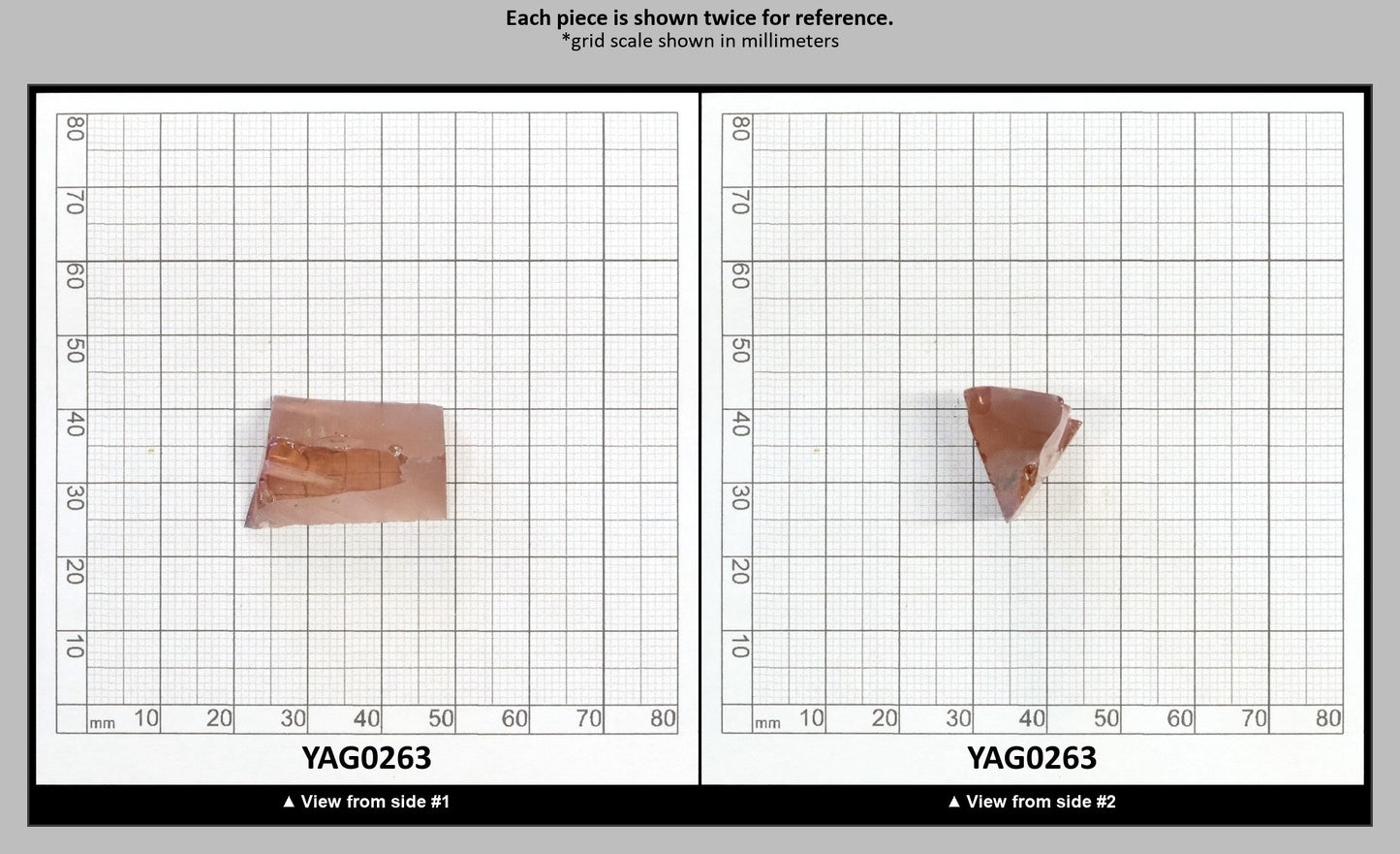 Dusty Peach YAG Faceting Rough for Gem Cutting - Various Sizes : YAG0263