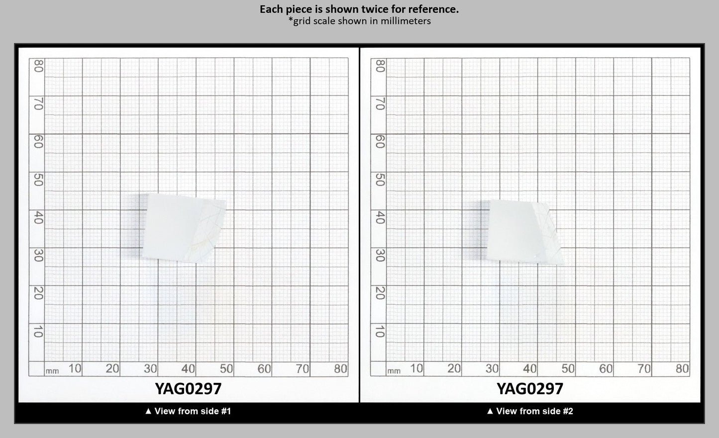 White YAG Faceting Rough for Gem Cutting - Various Sizes : YAG0297