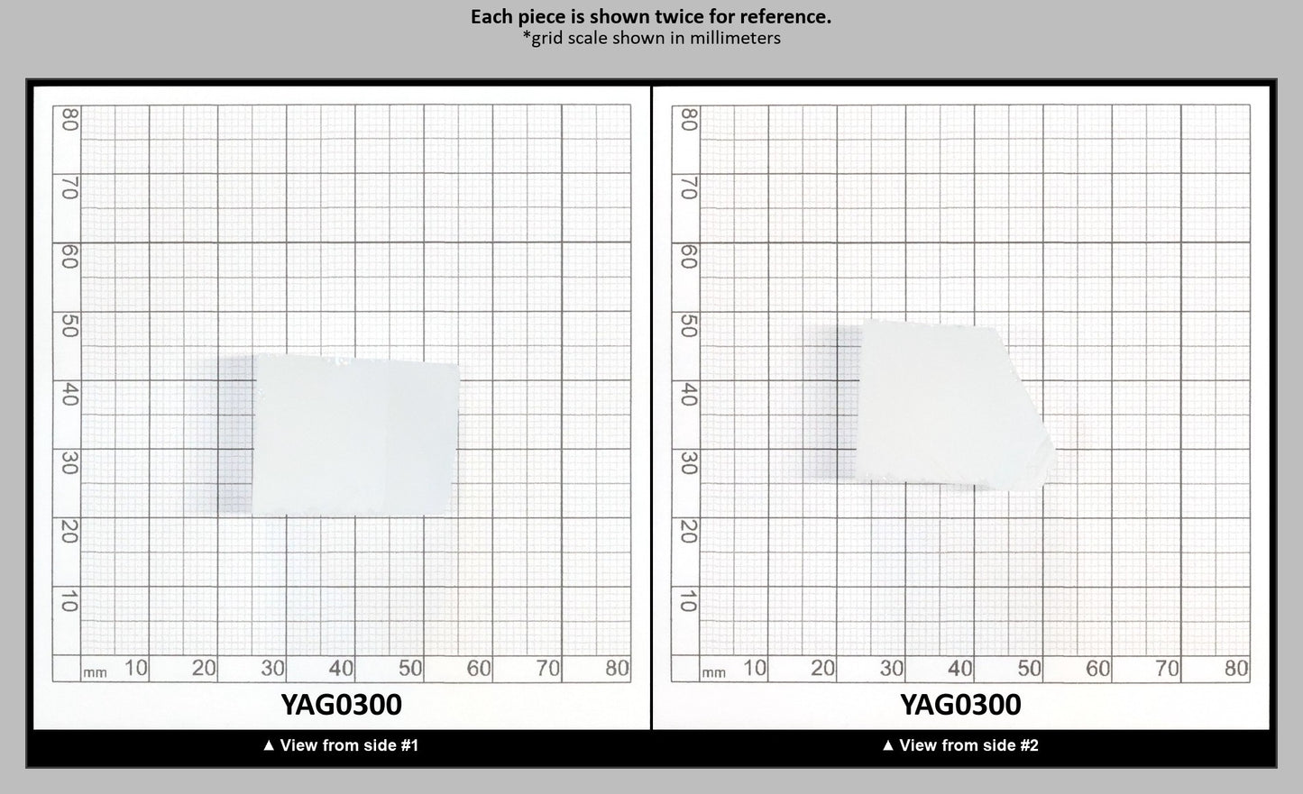 White YAG Faceting Rough for Gem Cutting - Various Sizes : YAG0300