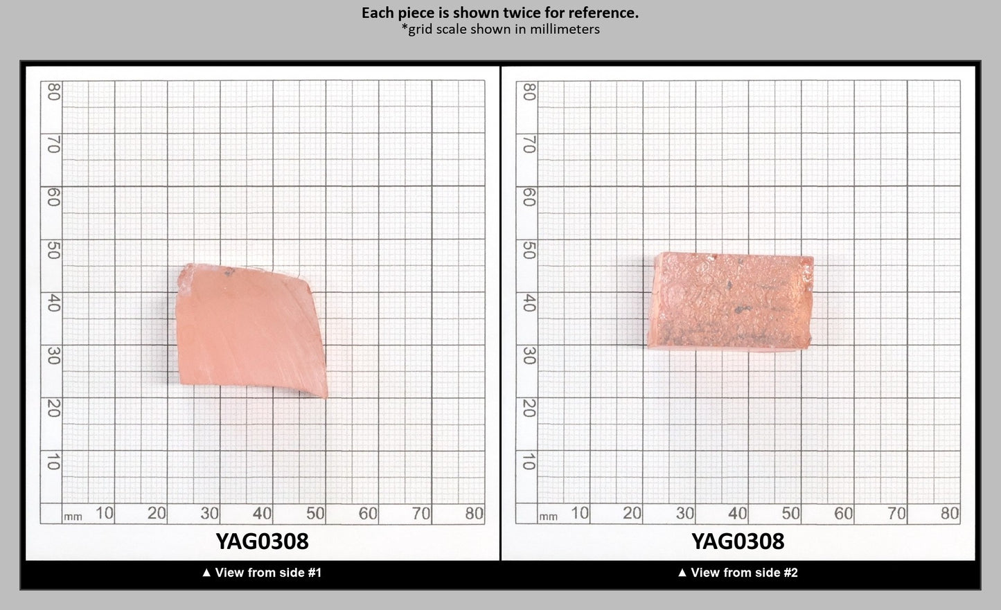 Pink YAG Faceting Rough for Gem Cutting - Various Sizes : YAG0308