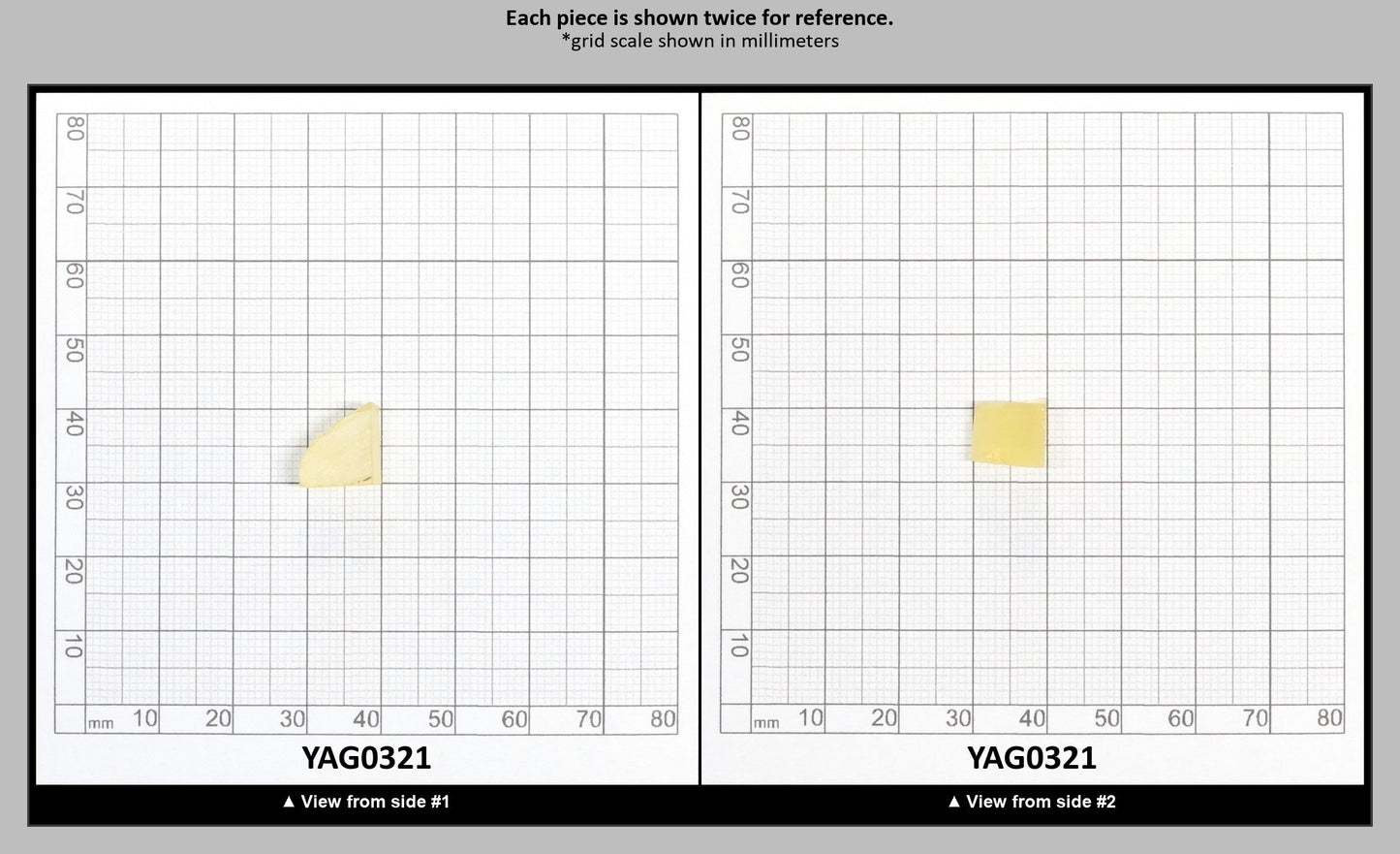 Yellow/Orange Garnet Sm:YAG Faceting Rough : YAG0321