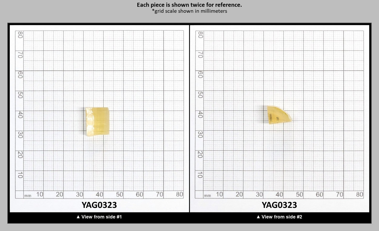 Yellow/Orange Garnet Sm:YAG Faceting Rough : YAG0323