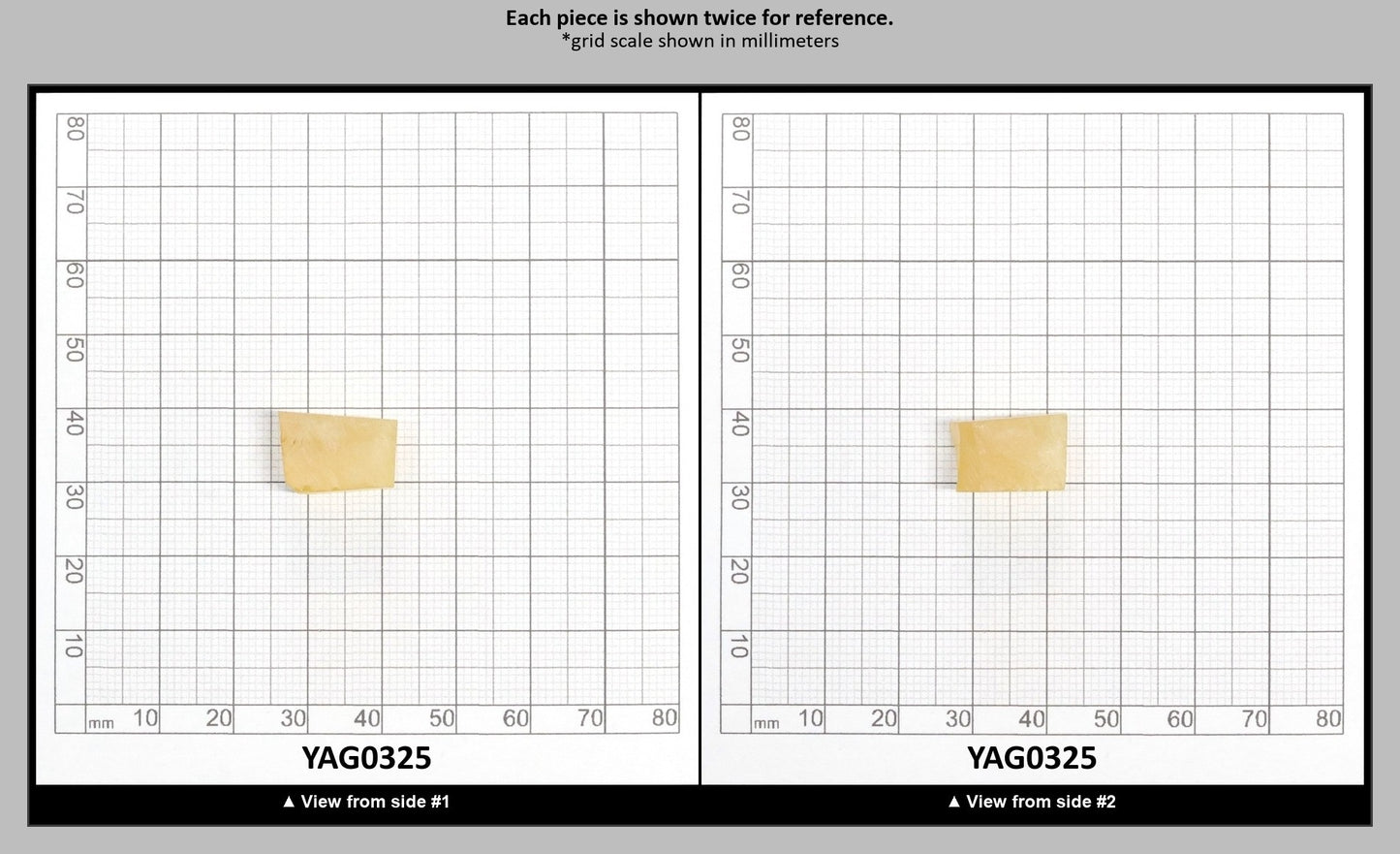 Yellow/Orange Garnet Sm:YAG Faceting Rough : YAG0325
