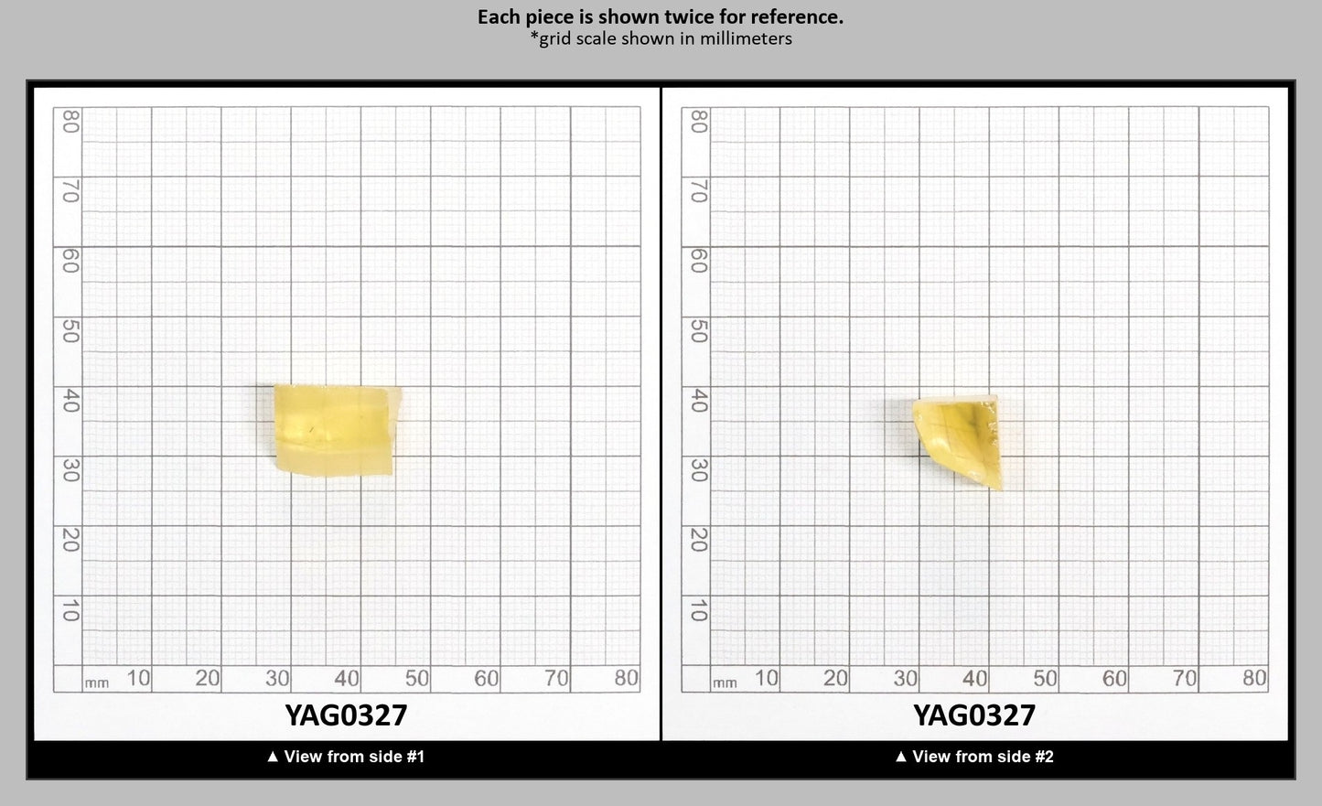 Yellow/Orange Garnet Sm:YAG Faceting Rough : YAG0327