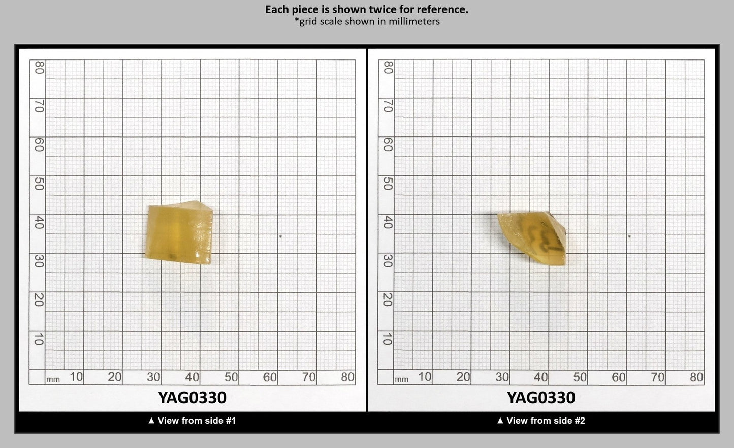 Yellow/Orange Garnet Sm:YAG Faceting Rough : YAG0330